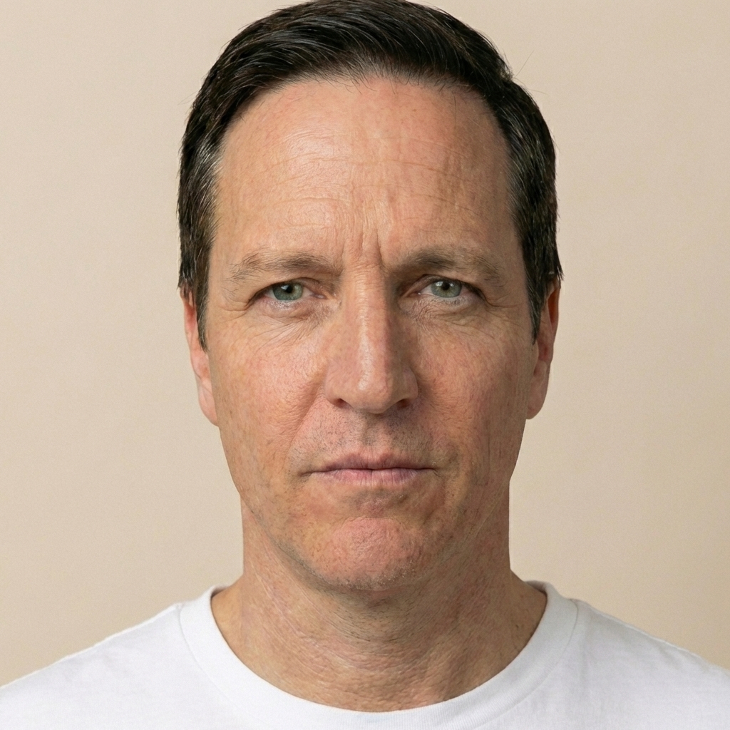 Arran, 48, undefined, before DermLens AI — fine lines & texture