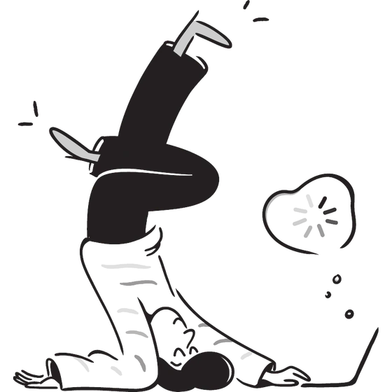 Illustration of a person stretching in a yoga pose