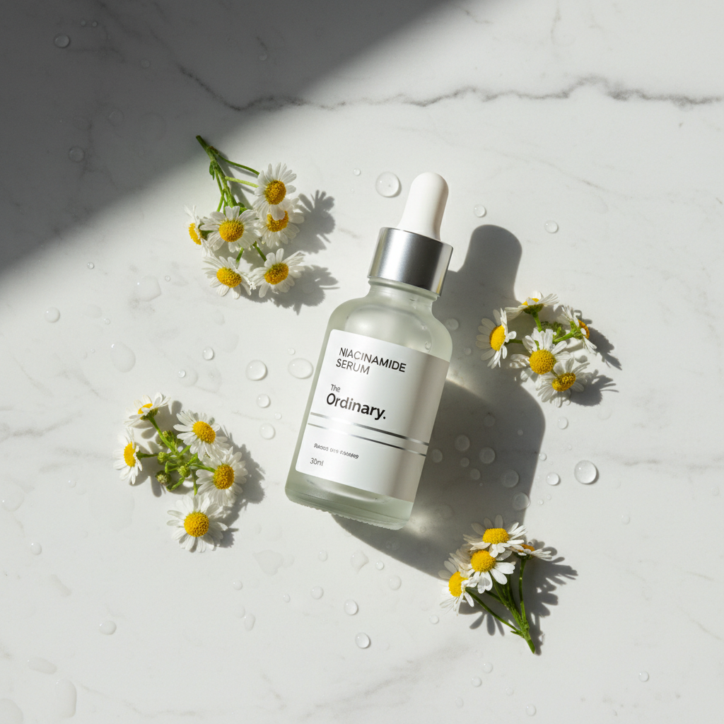 Niacinamide serum bottle — vitamin B3 skincare benefits
